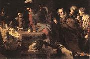 TOURNIER, Nicolas Denial of St Peter er oil painting
